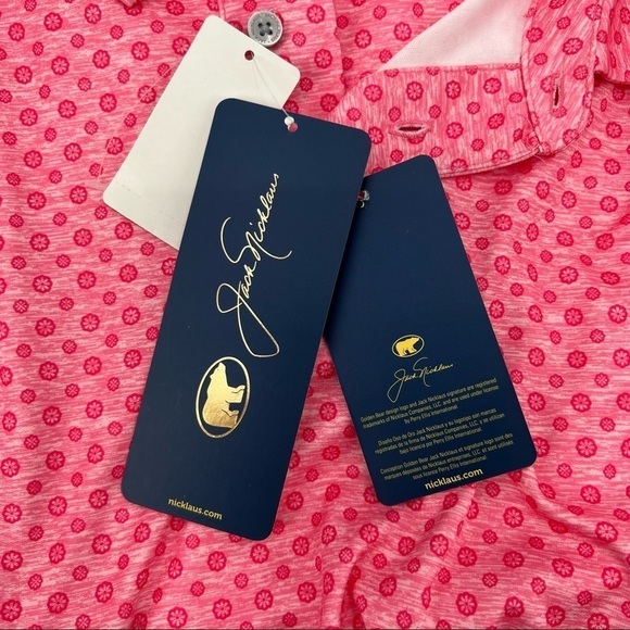 NWT Jack Nicklaus Red StayDri StayScreen StayMotion Golf Polo Shirt Size L Men's - Picture 6 of 7